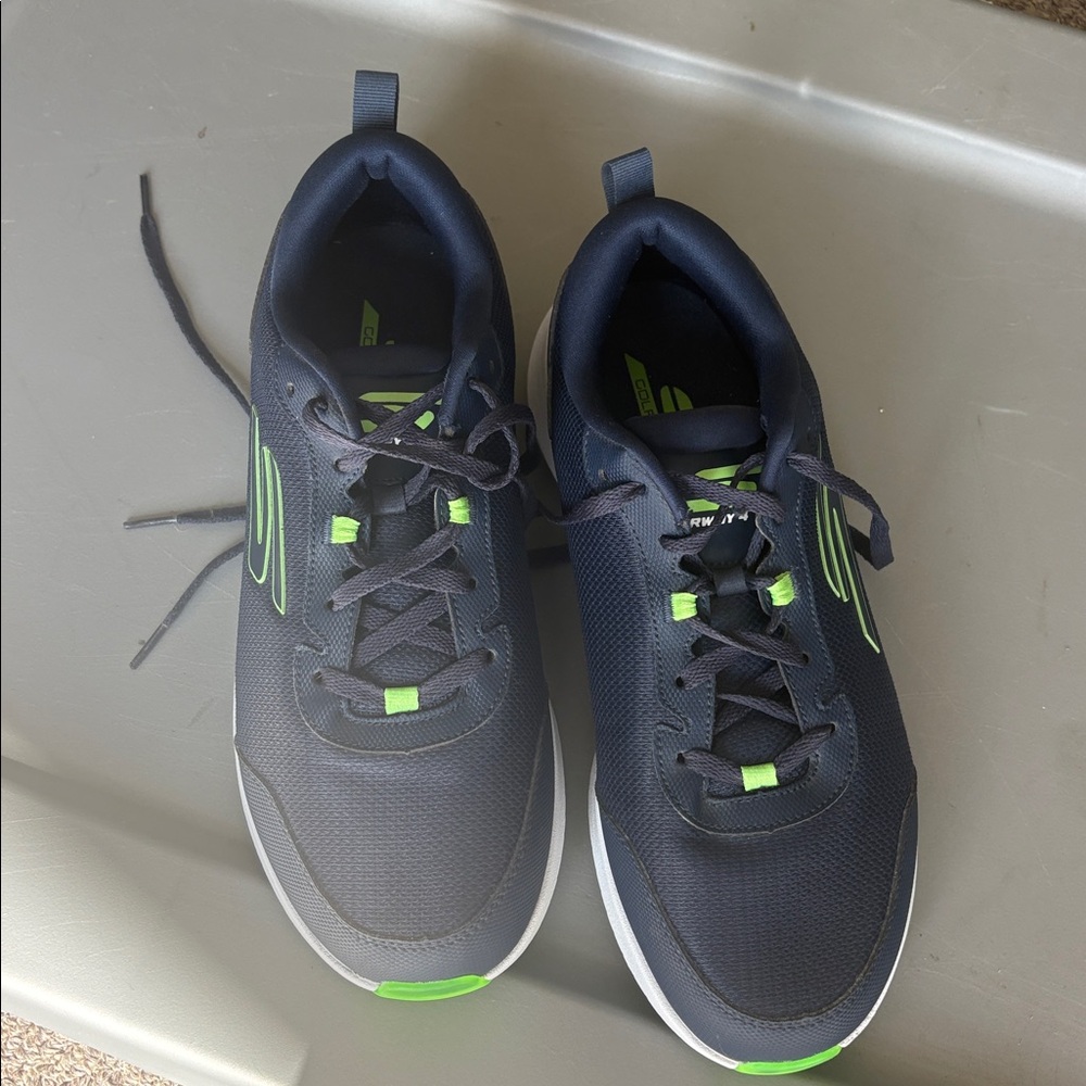 Skechers Go Max Fairway 4 Men's Golf Shoes 214081 Navy/Lime; Sz: 9. Like New - Picture 3 of 10